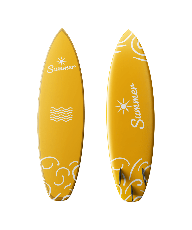 Summer surfboard 6ft yellow